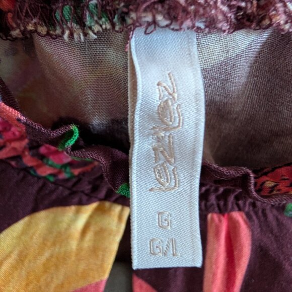 Lez a Lez Boho Burgundy Unicorn Zebra Print Dress Large - Picture 12 of 13